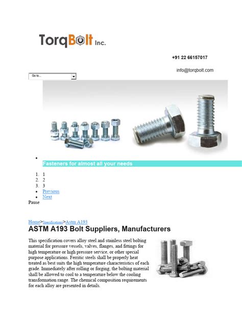 spesifikasi bolt nut