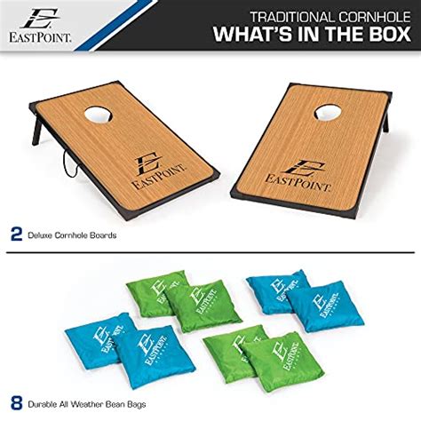 EastPoint Sports Cornhole Jeu De Lancer De Pouf En MDF Planches De 60