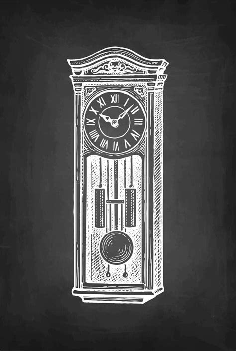 Vintage Pendulum Clock Stock Vector Illustration Of Antique 175201103