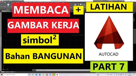 Belajar Membaca Simbol Simbol Gambar Kerja Pada Autocad Part 7 Youtube