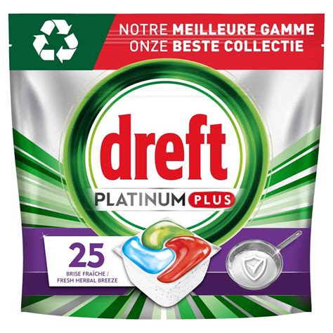 Dreft Platinum Plus All In One Vaatwastabletten Fresh Herbal Breeze