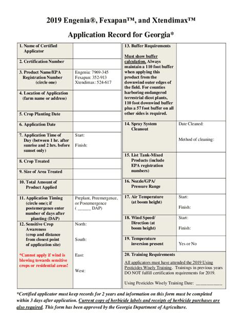 Fillable Online Agr Georgia RESTRICTED USE PESTICIDE Georgia