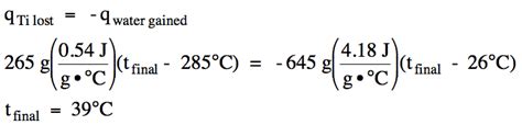 Calorimeter Equation Final Temperature - Tessshebaylo