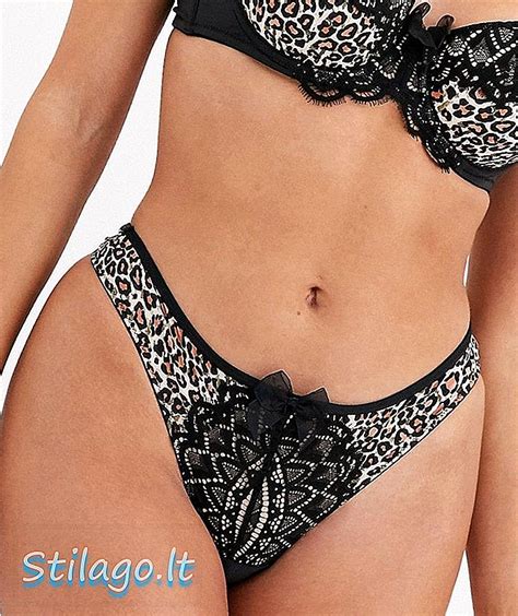 TANGA CON RIBETE DE ENCAJE HUNKEMOLLER GIGI EN ESTAMPADO DE LEOPARDO