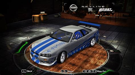 Need For Speed Most Wanted Car Showroom Rv S Paul Walker S