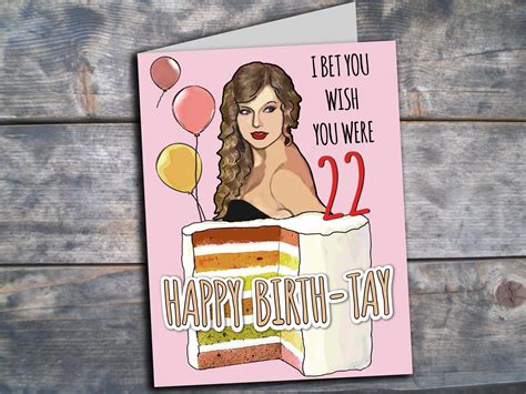 Taylor Swift Birthday Card Printable Taylor Swift Inspired Birthday Card Swiftie Lyrics Swiftie