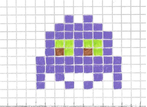 Space Invader Pixel Art Ms Kit Lang