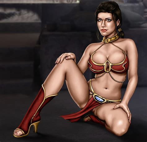 Rule 34 1girls Bastila Shan Belly Dancer Belly Dancer Outfit Boots Brown Hair Cleavage Gold