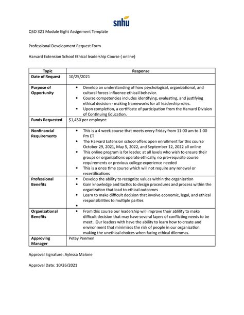 Qso Module Eight Assignment Template Qso Snhu Studocu