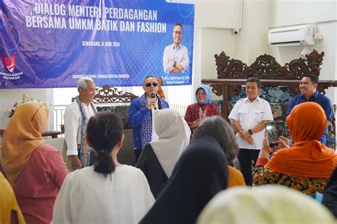 Mendag Kunjungi Galeri Sentra Batik Di Gunung Pati Semarang