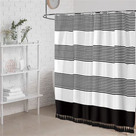 Dakota Fields Brinser 13 Piece Striped Shower Curtain Set Hooks