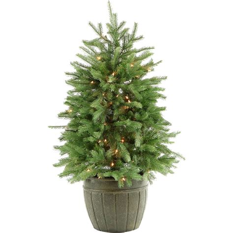 4 Ft Potted Pine Tree With Clear Lights 8590421 HSN