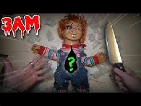 SCARY CUTTING OPEN HAUNTED CHUCKY DOLL AT 3AM WHAT S INSIDE HAUNTED