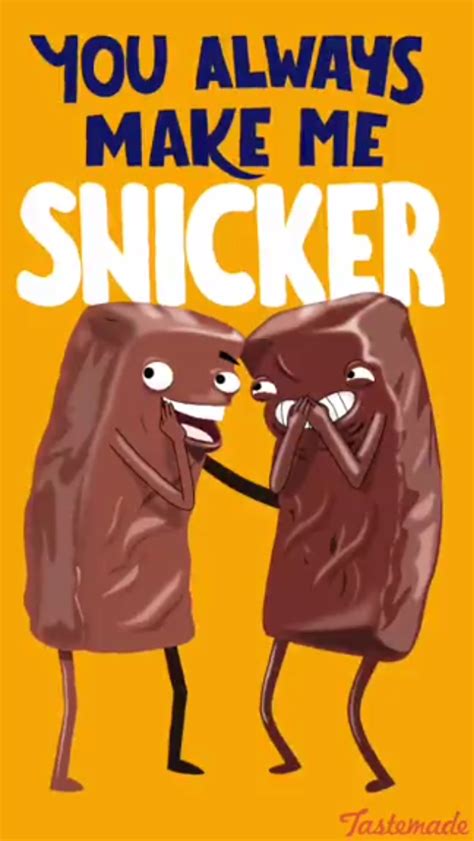 Funny Pun You Always Make Me Snicker Food Humor Food Jokes Funny