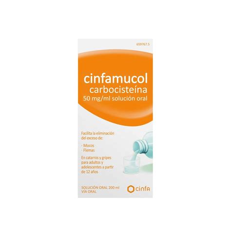 CINFAMUCOL CARBOCISTEINA 50 MG ML SOLUCION ORAL