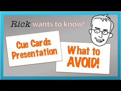 Cue Cards Presentations - What To Avoid - Memory Trees News