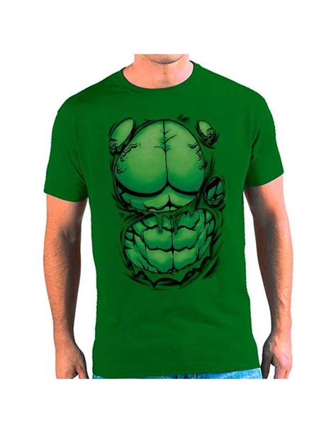 Camiseta Increible Hulk Rasgada Abdominales Y Musculos