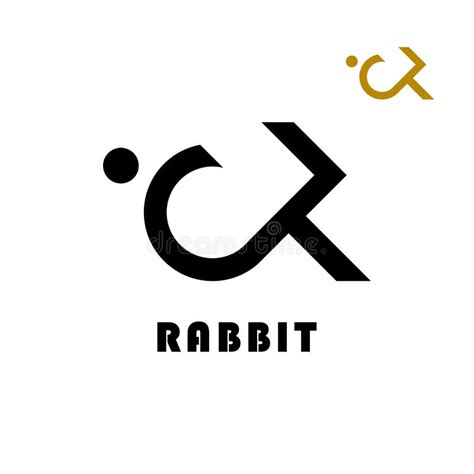 Rabbit Logo Concept Black Bunny Line Icon Stock Illustrations 895