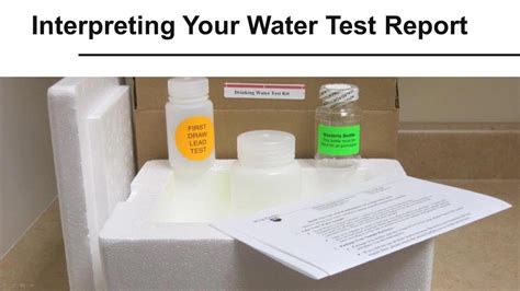 Interpreting Your Water Test Report Youtube