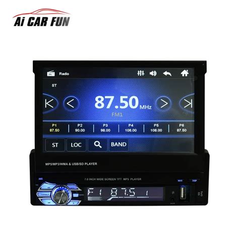 9601G 7 Inch Car Video MP5 Player 1 Din HD Touch Screen Bluetooth FM