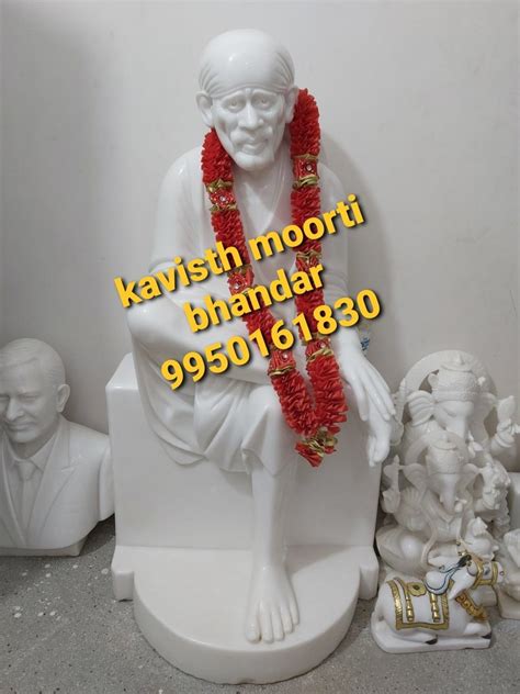 White Painted Marble Sai Baba Statue For Worship Size 6 Ft At Rs