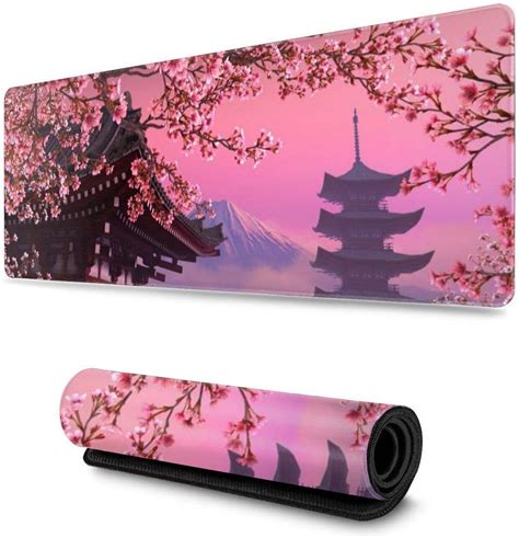 Amazon Japanese Cherry Blossom Flower Gaming Mouse Pad XL