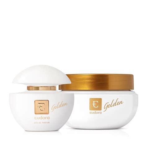 Combo Eudora Golden Eau De Parfum 75ml Creme Acetinado Corporal 250g