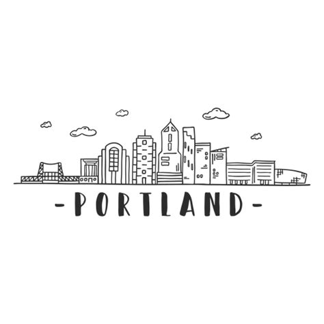 Portland Bridge Tower Sky Scraper Skyline Sticker Transparent Png