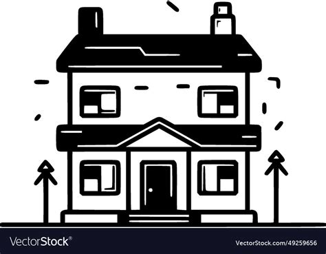 House - black and white isolated icon Royalty Free Vector