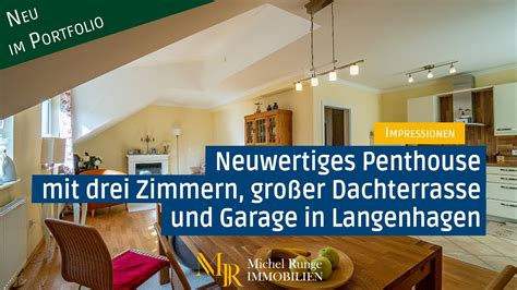 Neuwertiges Penthouse mit drei Zimmern großer Dachterrasse und Garage