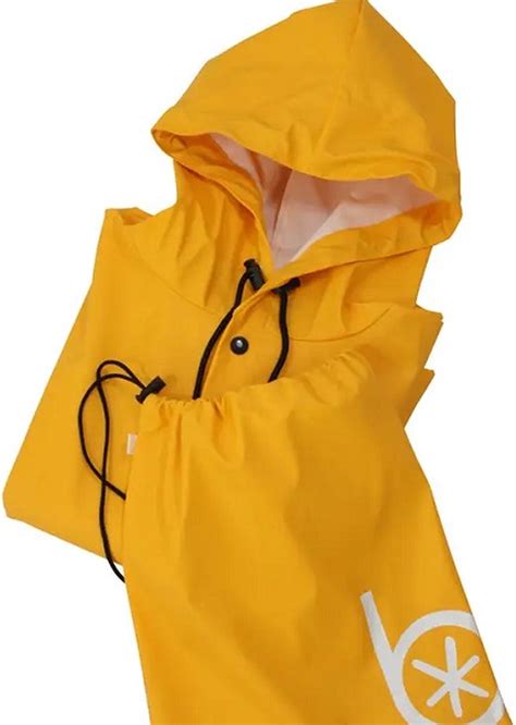 Badawin Poncho De Pluie Jaune Poncho De Vélo Poncho De Pluie