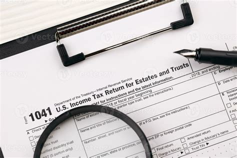 IRS Form 1041 US Income Tax Return For Estates And Trusts Blank On A4