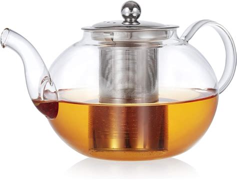 Teabloom Heatproof Glass Teapot With Stainless Steel