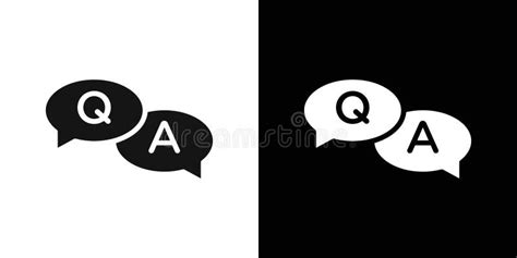 Questions And Answers Icon Logo Set Vector Stock Vector Illustration