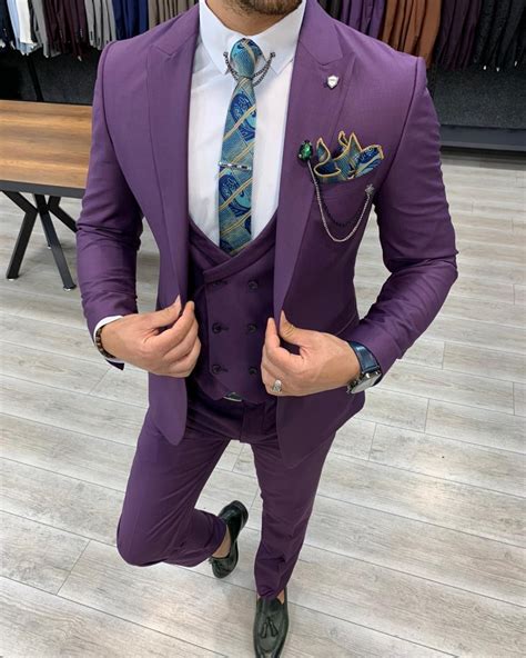 Buy Purple Slim Fit Wool Suit By Gentwith With Free Shipping