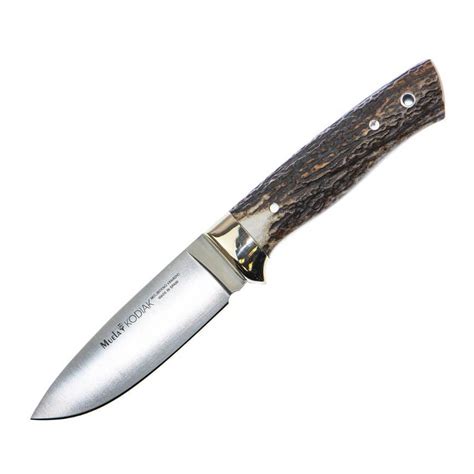 Muela Kodiak Hunting Knife With Deer Antler Scales And Nickel Silver