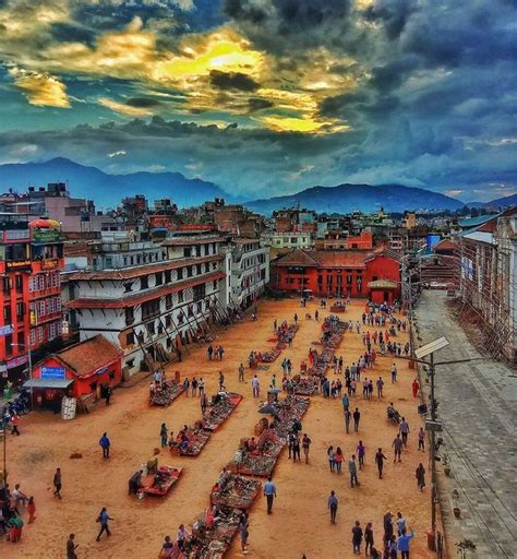 Basantapur Durbar Square During Evening Time By Nhuchhe Raj Shakya