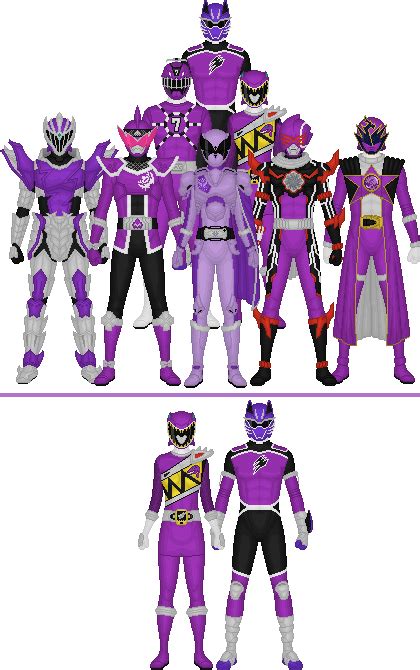 All Super Sentai And Power Rangers Violets By Taiko554 On Deviantart