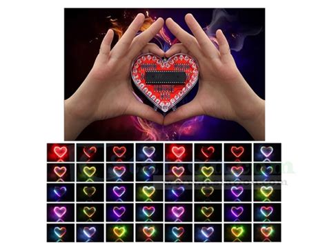 Heart Shaped Rgb Colorful Led Flashing Light Diy Kit Soldering Projects