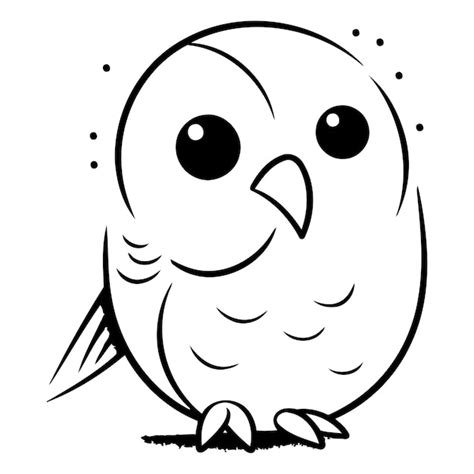 Mignon Hibou De Dessin Anim Illustration Vectorielle Isol E Sur Un