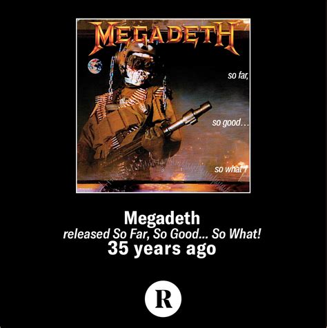 Megadeth So Far So Good So What