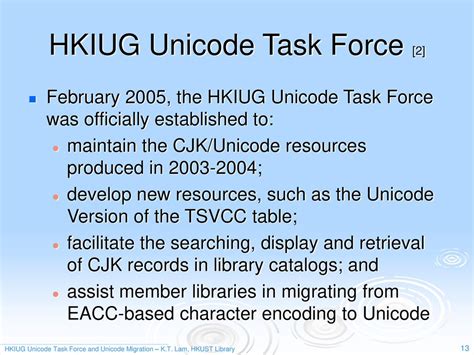 Hkiug Unicode Task Force And The Eacc To Unicode Migration Ppt Download