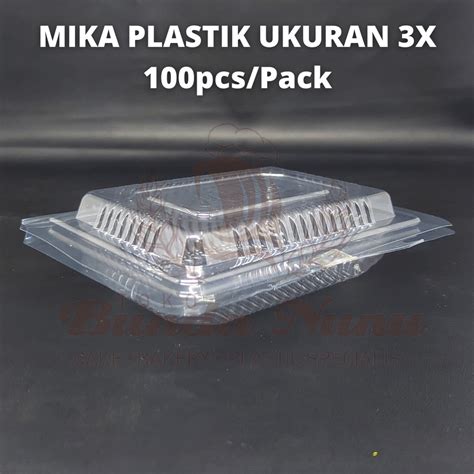 Jual Mika Plastik Bening Mika Kue Snack Makanan Ukuran X Isi Pcs