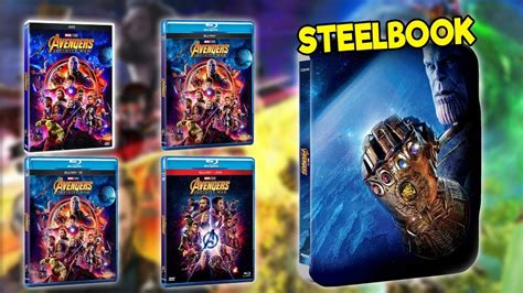 PORTADAS CARATULAS Ediciones De AVENGERS Infinity War Bluray DVD