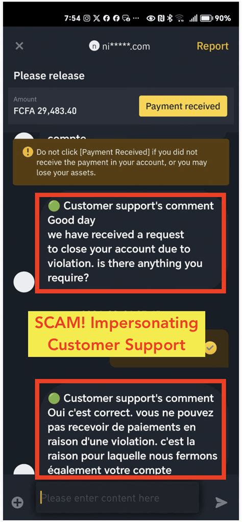 P P Scam Alert Binance Customer Support Impostor Binance