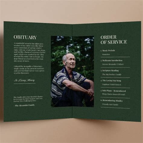 Funeral Program Template in 2023 | Funeral programs, Funeral program template, Funeral program ...