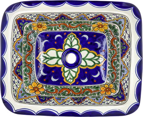 Mexican Tile - Mexican Talavera Sink - Rio Verde