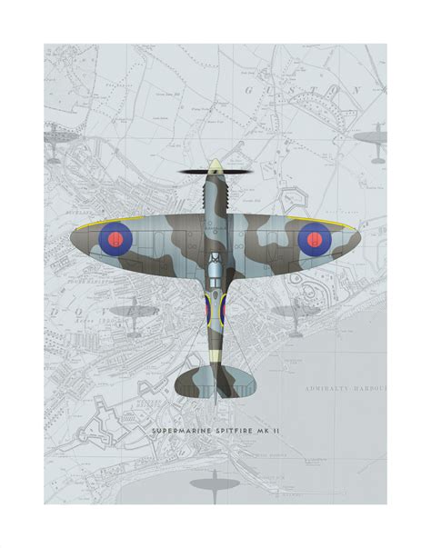 Supermarine Spitfire MK II Art Print by ManMade Art – ManMade Art Inc.