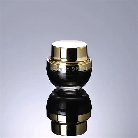 Wholesale G Black Glass Cream Bottles With Gold Cap Cream Jar