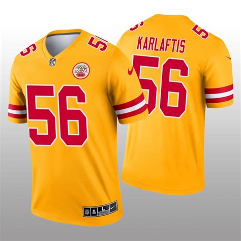 George Karlaftis Kansas City Chiefs Yellow Jersey Inverted Legend Men